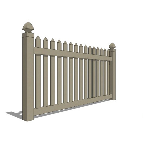 CAD Drawings BIM Models CertainTeed Fence, Rail and Deck Systems Danbury Vinyl Fencing